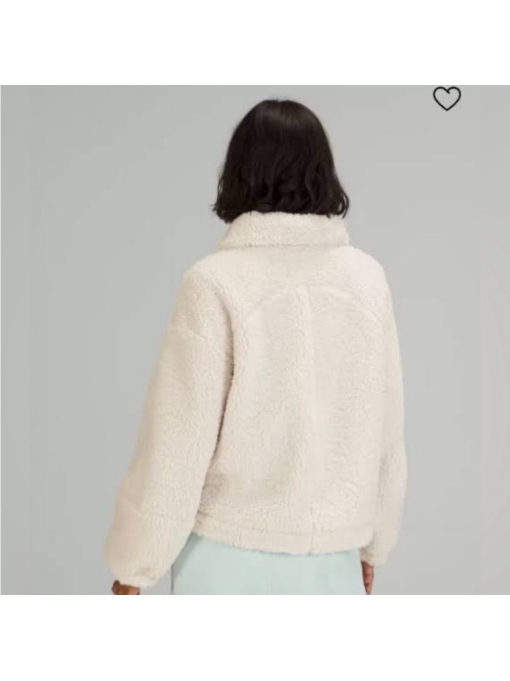 Lululemon Cream Sherpa Jacket - Women's Cozy Fleece Coat size 10
